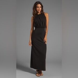 Susana Monaco Madison Maxi Cutout Back Dress in Black SzM
